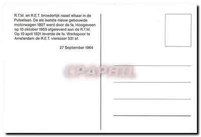 Tramway de Charlois — Amsterdam — Graphphil — Verso