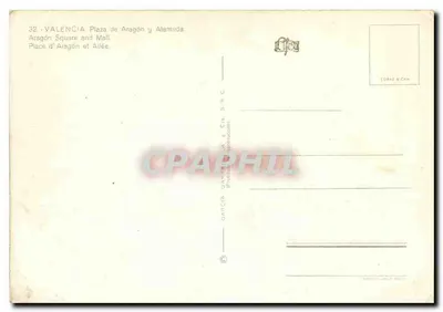 Valência - Praça de Aragón e Avenida — Ganci & Cia S.R.C. — Verso