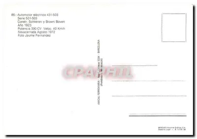 Elektryczny automotor 431-503 — seria 501-503 — AMICAL FERROVIARIA — Rewers