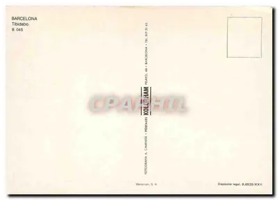 Tibidabo — Montserrat e teleférico — editor Pelayo, 60 - Barcelona — Verso