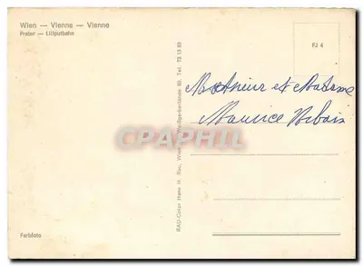 Viena-Prater — Liliputbahn — editor Hans H. Rau — Verso