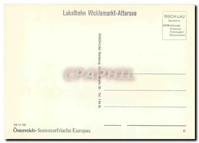 Der Attergau-Express — Vöcklamarkt-St. Georgen-Attersee — Risch-Lau — Verso