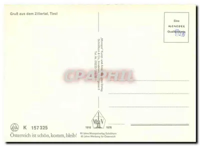Trem a vapor no Zillertal — Monopol Kunst & Co. — n° 05222/29816 — Verso