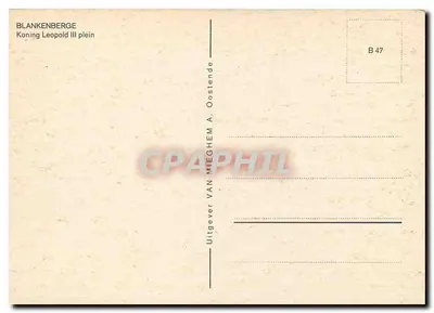 Blankenberge — Place Leopold III — editor A. Oostende — Verso