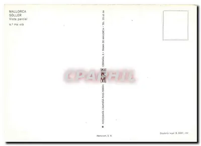 Sóller — Widok częściowy — Fotografia S.A. N.º PM 419 — Rewers