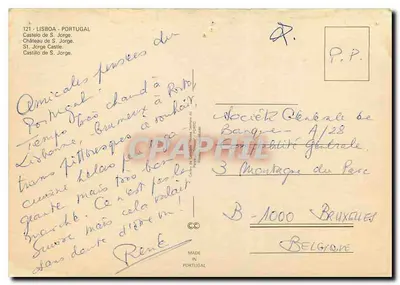 Lisbonne - Castelo de S. Jorge — Sociedade Geral de Banco, Bruxelas — Verso
