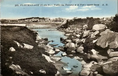 PLOUMANACH (C.-du N.) - Vale dos Troïeros e o Porto com maré baixa — A. B. — n° 205