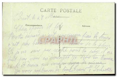 Brest — Rue de Siam — No primeiro plano à direita a Prefeitura — Verso