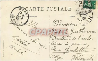Bordeaux — Fonte das Três Graças — C.C. — Verso