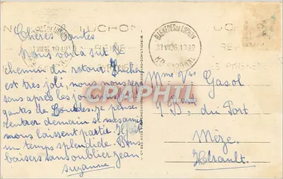 Luchon - Park - Termale — wydawca anonimowy, numer serii 150 — Rewers