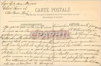 LYON - A Estação de Perrache e o Hotel Terminus - A. C. — Verso