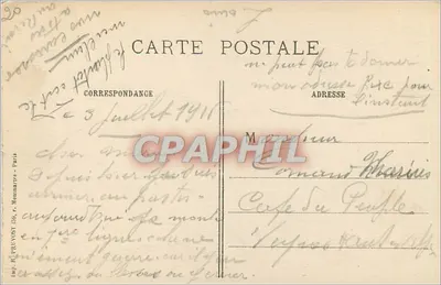 Reims — Ulica po bombardowaniu — R. P. Paris 159 — Rewers