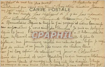 Igreja em ruínas em Elverdinghe perto de Bozsnighes — Departamento 39, 13e de Artilharia — Phot-Reprose, Vosges, Paris — Verso