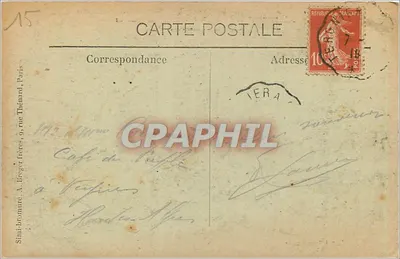 Péronne (Somme) 1919 — dzielnica St-Sauveur — wyd. Mme Dollé, papeterie — Rewers