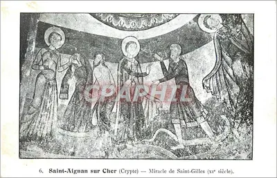 Saint-Aignan sur Cher (Crypte) — Milagre de São Gil (século XI)