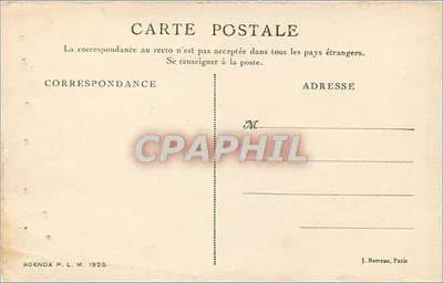 Vézelay — A Porta Nova (século XII) — Agenda P.L.M. 1925 — Verso