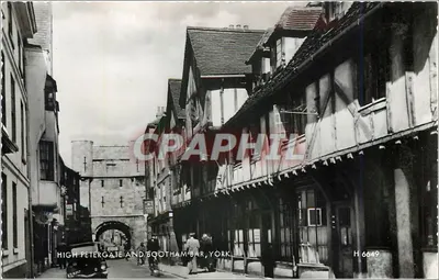 High Petergate e Bootham Bar, York — vista histórica — Valentin & Sons Ltd, n° H 6649