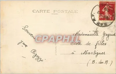 Alpy — Na zboczach Chaillol — Wysoka skała — J. Colomb, n° 818 — Rewers