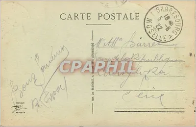 Sarrebourg - Lungofiume della Sarre — editore CH. Bergeret, n°26 — Verso