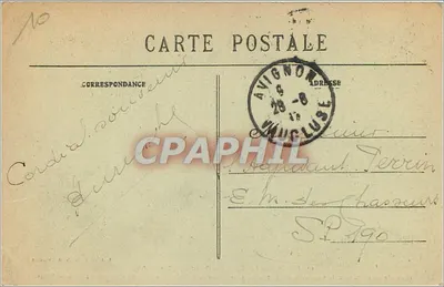 Avignon — Os Muros, Porta da República — Edição F. Beau, em Avignon — Verso