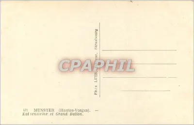 Munster (Hautes-Vosges) — Katzenstein e Grand Ballon — editor LUTIB, Strasbourg — Verso