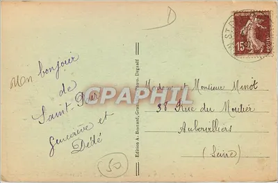 SAINT-PAIR-sur-MER — Os Rochos com Maré Baixa — Edição A. Bernard, Granville, n°258 — Verso