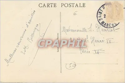 Saint-Pair-sur-Mer — A Crête e a Ponta de Granville — editor Laurent, Rennes, n° 726 — Verso
