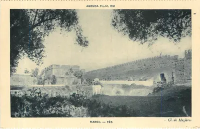 Fès — Muralhas da medina — Agenda P.L.M. 1931