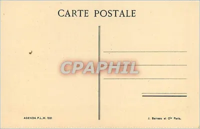 Fès — Muralhas da medina — Agenda P.L.M. 1931 — Verso