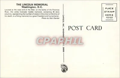 Monument Lincoln — Washington D.C. — CAPESCO, INC. n° P321523 — Rewers