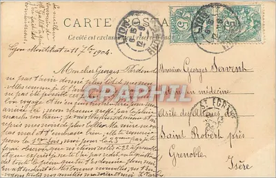 Grenoble — Wieża Urzędu Miasta — F.R. — Rewers
