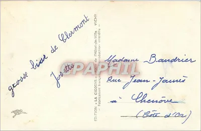 Clermont-Ferrand — Place de Jaude — Edição La Cigogne — Verso