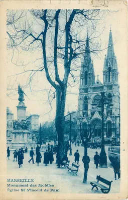 Marselha — Monumento dos Mobiles e Igreja de São Vicente de Paulo