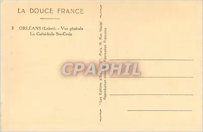 Orléans — Ogólny widok katedry św. Krzyża — Les Éditions d'Art VON, Paris — Rewers