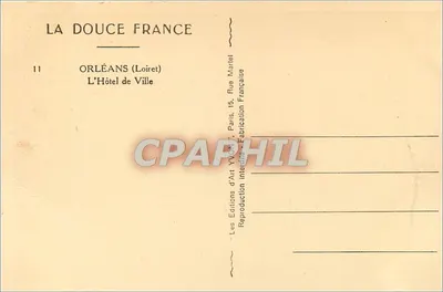Orléans — O Hotel de Ville — Les Éditions d'Art Yvon, Paris — Verso