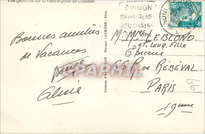 Ogólny widok na Wienne z zamku — Flors — Wydawnictwo Carrère — Rewers