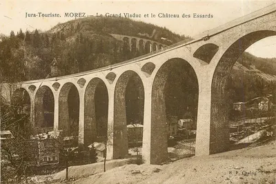 Morez — O Grande Viaduto e o Castelo dos Essards — B F Chalon n° 210