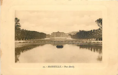 Marseille - Parque Borély — vista do lago e do castelo