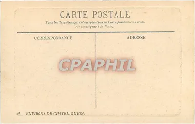 O Castelo de Chazerion — Arredores de Châtel-Guyon — L.D. (editor) n°47 — Verso