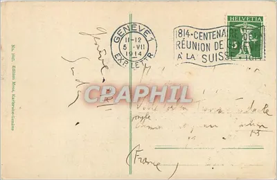 Castello di Chillon — vista del lago Leman — Edizione Moos, Karlsruhe-Genève, n° 104 — Verso