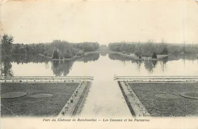 Parque do Castelo de Rambouillet — Os Canais e os Parterres — A. Bourdier, imp.-edit., Versailles