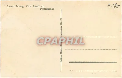 Luxemburgo. Cidade Alta e Pfaffenthal — Edição Marcel, n° 25 — Verso