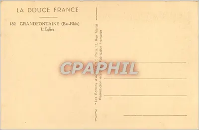Grandfontaine (Bas-Rhin) — Katedra — Wydawnictwo Sztuki MON, Paryż — Rewers