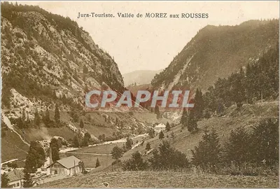 Bilhete postal antigo Jura Turista Vale da Morez aux Rousses