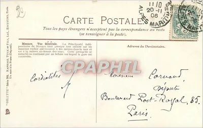 Monako — Ogólny widok — Olliette, seria 764 — Rewers