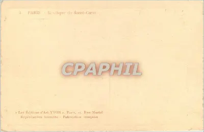 Parijs - Basiliek van het Heilig Hart — uitzicht van de straat — Edities d'Art YVON, n°4 — Achterkant