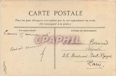 Cannes. Ogólny widok Croisette — L.V. & Cie — Rewers