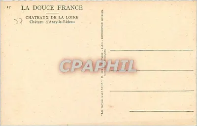 Château d'Azay-le-Rideau — De Zachte Frankrijk — Edities van Kunst Yvon, Parijs — Achterkant