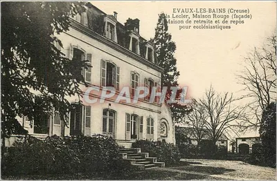 EVAUX-LES-BAINS (Creuse) — Villa Lecler, Maison Rouge (fachada) — Casa de repouso e aposentadoria para eclesiásticos