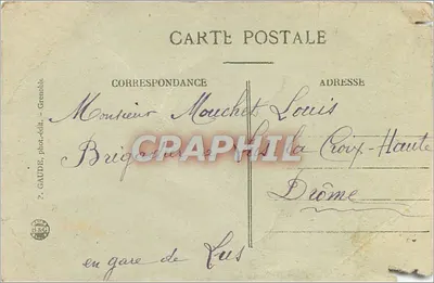 Grenoble — vue panoramique et scènes locales — éditeur P. GAUDE, phot.-édit. - Grenoble, n° 801 — Verso